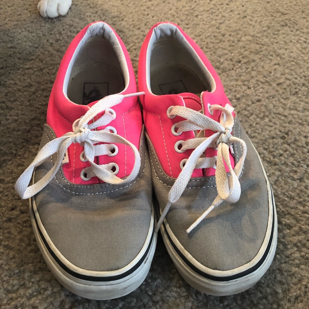 Pink & Grey Women’s Vans Shoes Size 6